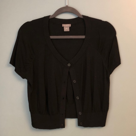 Ann Taylor Silk/Cotton Blend Lightweight Sweater Black Size M - Picture 1 of 4